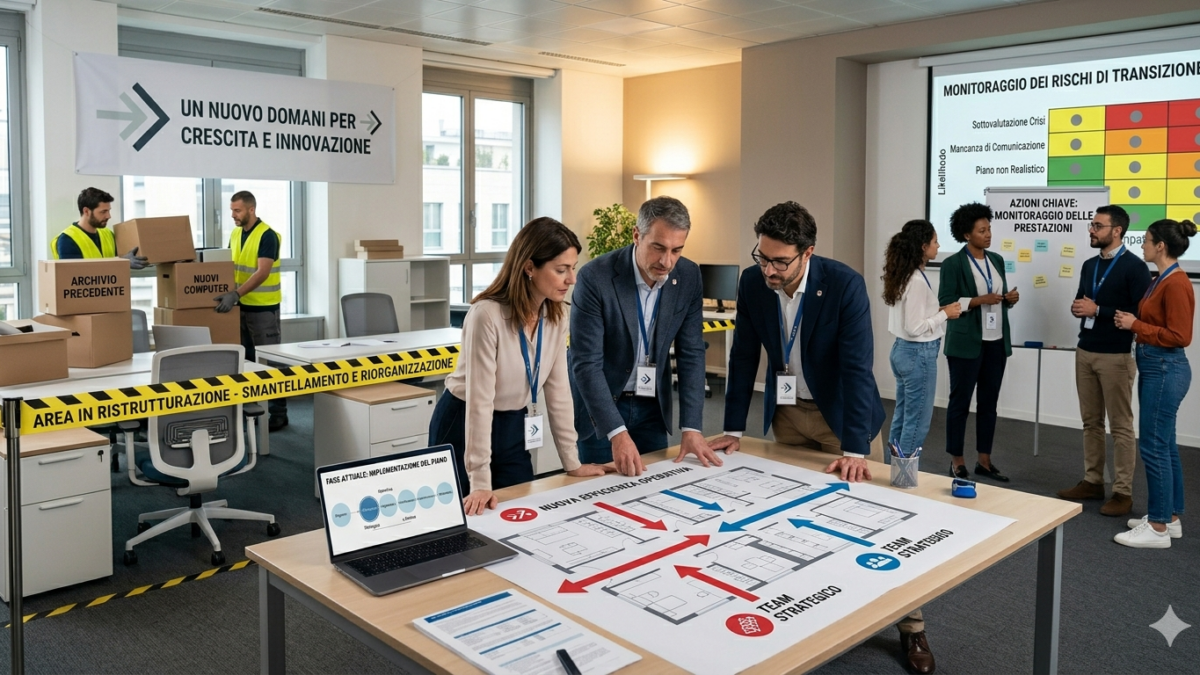 Consulente Realgest analizza piano di ristrutturazione aziendale con imprenditore PMI
