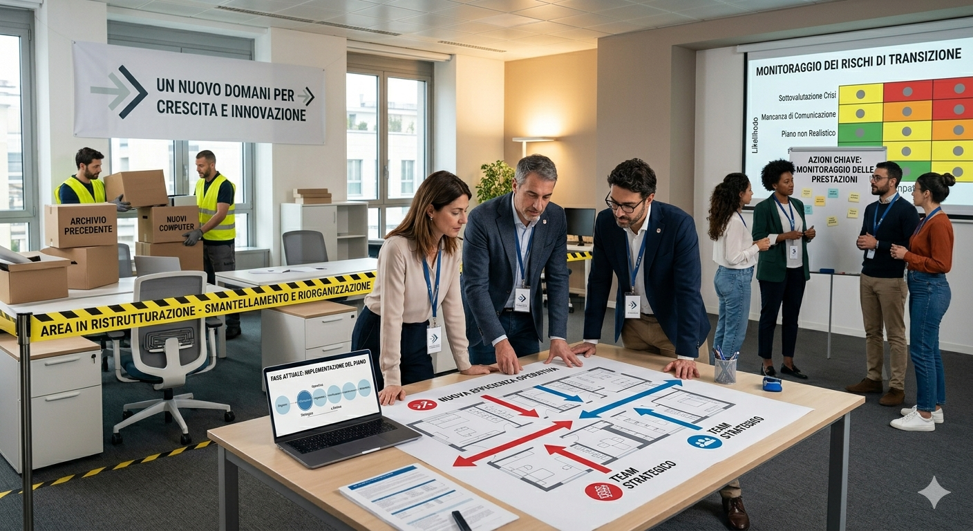 Consulente Realgest analizza piano di ristrutturazione aziendale con imprenditore PMI